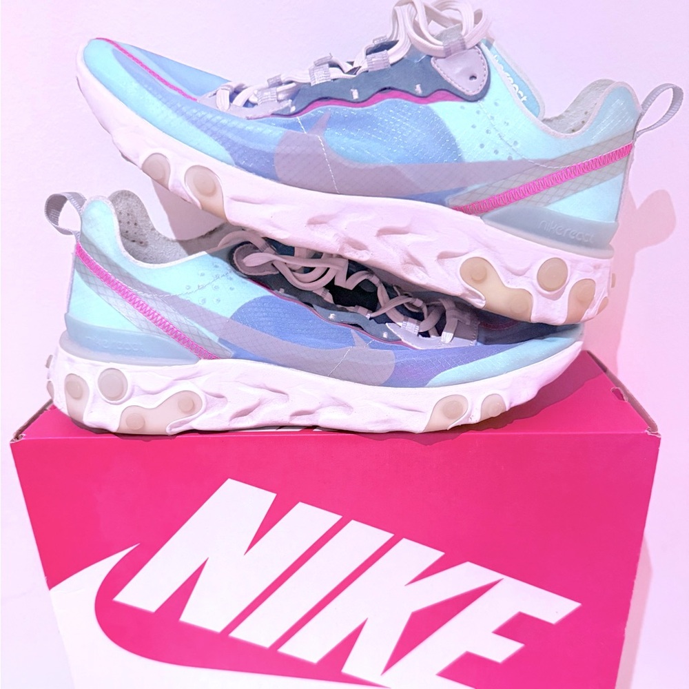 Nike React Element 87 AQ1090-400 Mens Sneakers 10 US Shoes Royal Tint - NWT. - Picture 4 of 14
